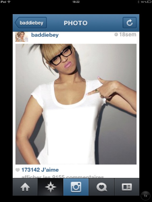on Beyonce's T-Shirt Fotomontage