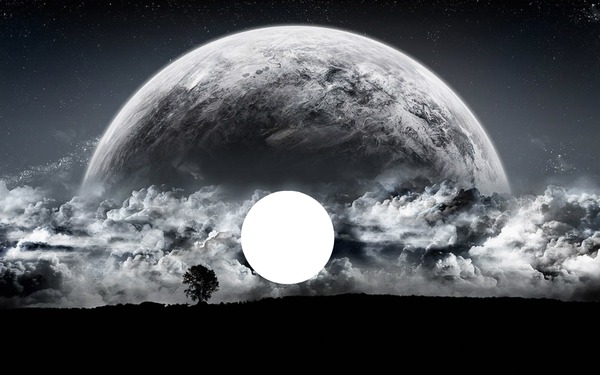 Visage de lune Fotomontage