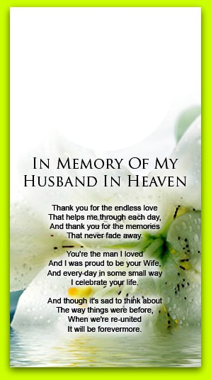 IN MEMORY OF MY HUSBAND Photomontage