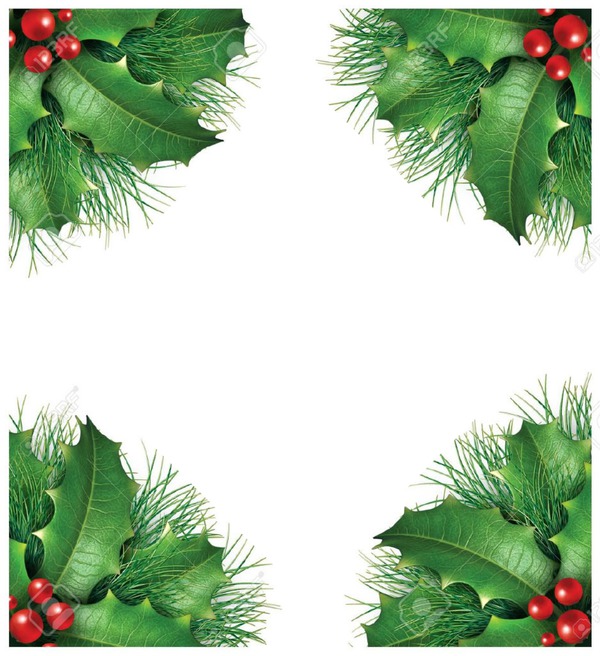 christmas holly Photo frame effect