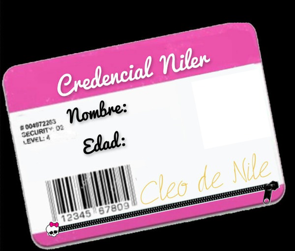 Credencial Niler (Fans de Cleo de Nile) Mejorada Montaje fotografico