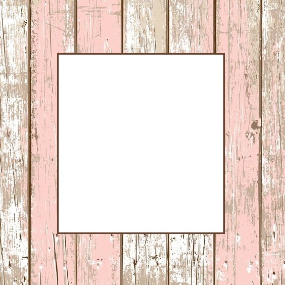 marco en madera rosado. Photomontage