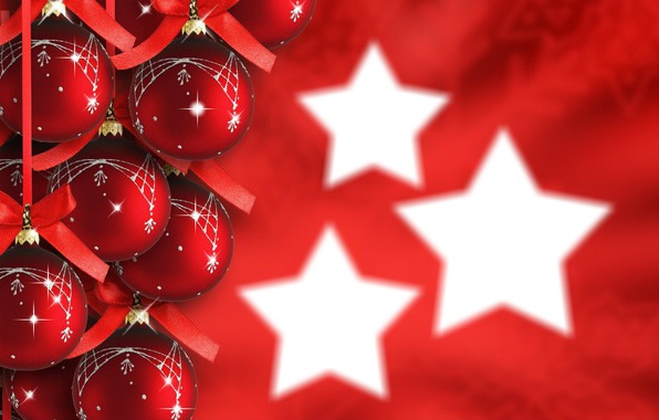 christmas stars/balls Valokuvamontaasi