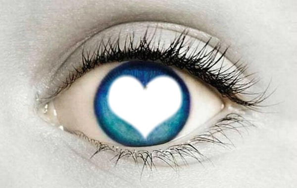 yeux coeur Photomontage