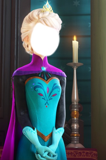 Face da Elsa de Frozen Fotomontasje