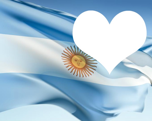 Argentina flag flying Fotomontáž
