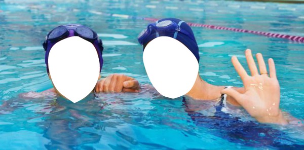 chicas nadando Fotomontáž