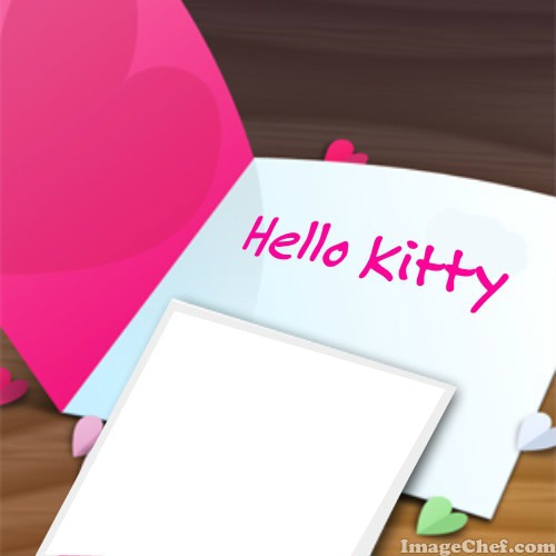 Hello Kitty Card Photo frame effect