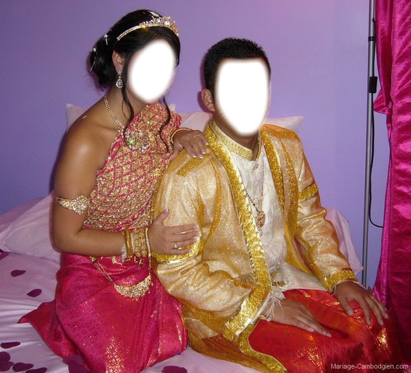 mariage khmer Photo frame effect