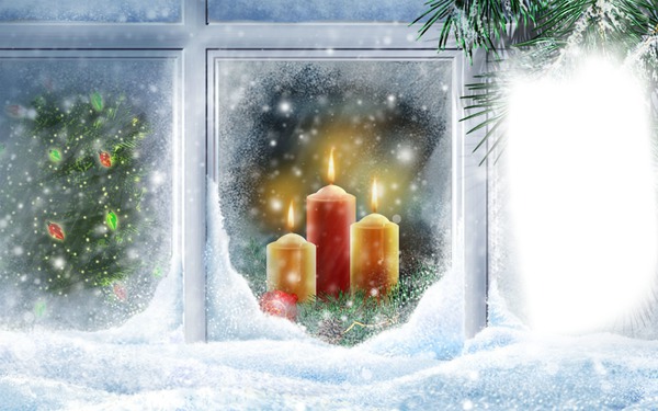 christmas window Fotomontagem