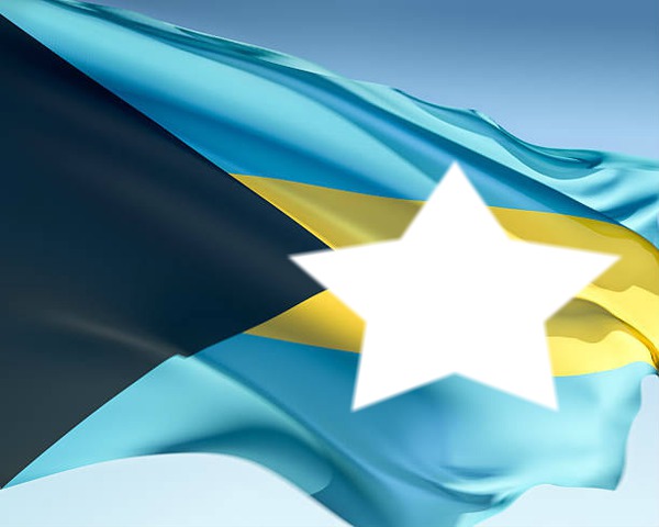 Bahamas flag Fotomontage