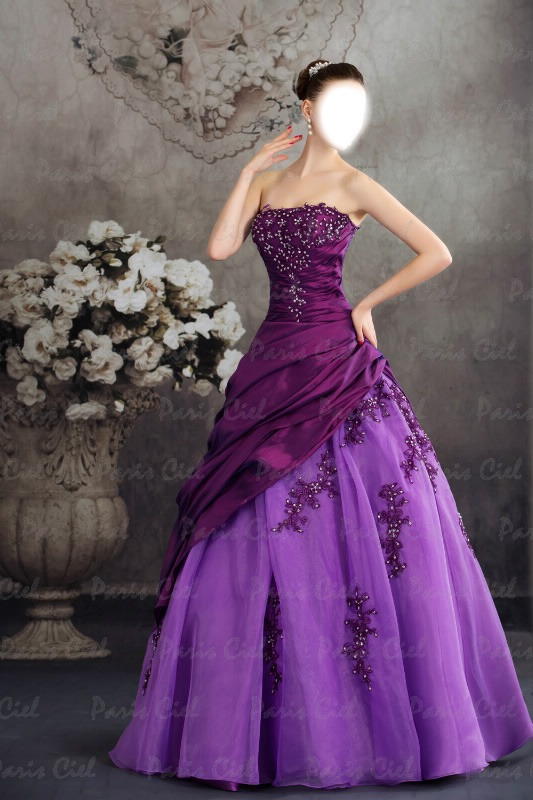 robe violette Photomontage