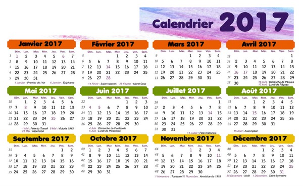 CALENDRIER 2017 Montage photo