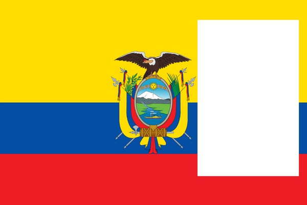 Ecuador flag フォトモンタージュ