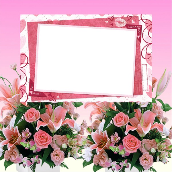 Dj CS Love Flowers 9 Photo frame effect
