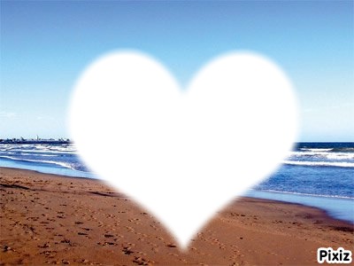 coeur de plage Montaje fotografico