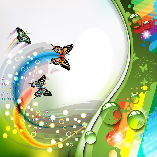 Butterfly meets Rainbow Fotomontagem