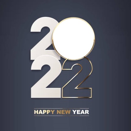 Happy New Year 2022, 1 foto Photo frame effect