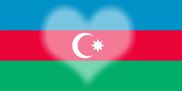 Azerbaijan Flag Photomontage