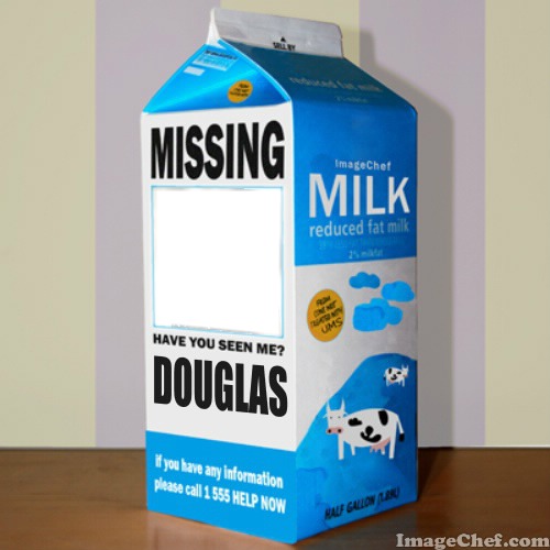 Douglas milk box Montage photo