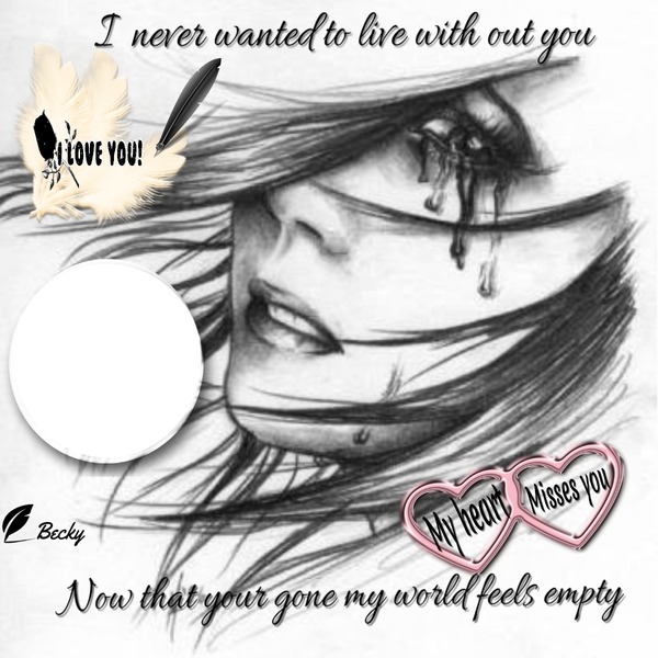 i never wanted to live without you Photo frame effect