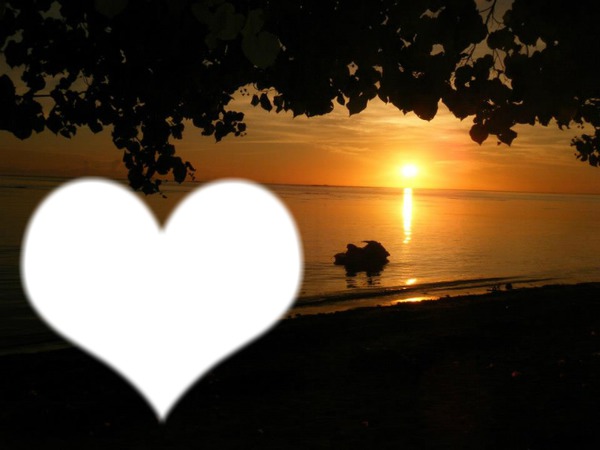 coucher de soleil tahiti Φωτομοντάζ