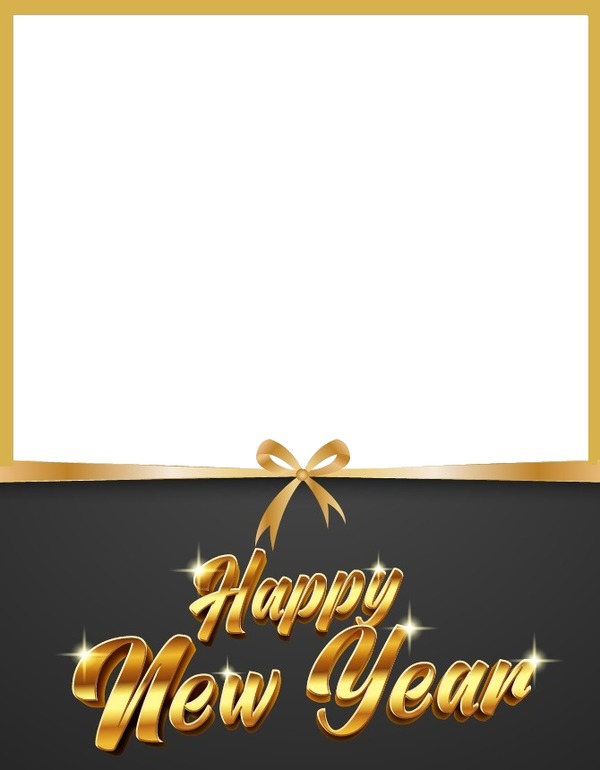 Happy New Year. Photo frame effect