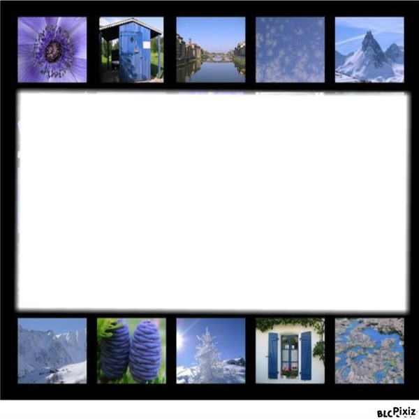 rectangle bleu Fotomontage
