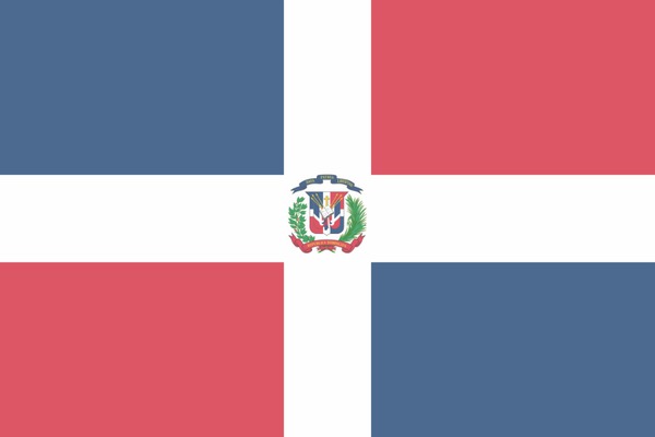 Dominik Cumhuriyeti bayrağı Montage photo