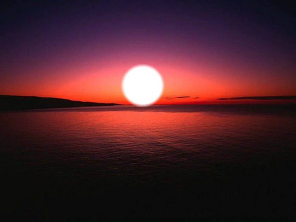 coucher de soleil Montaje fotografico