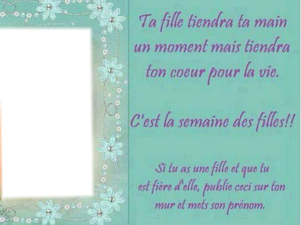 fille texte Photo frame effect
