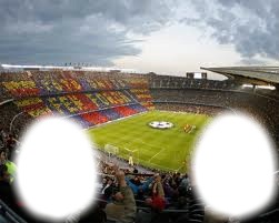 Le stade de Barcelonne. Fotomontagem