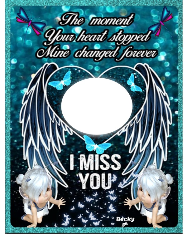miss you Photo frame effect