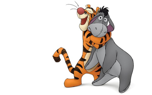tiger hugs Montaje fotografico
