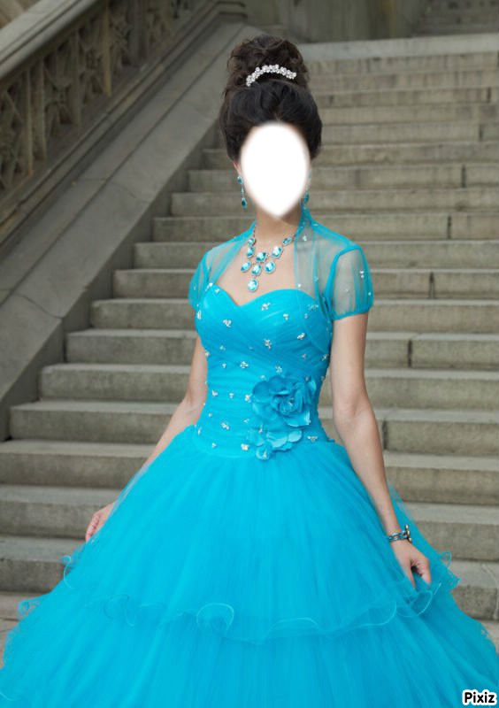 robe bleu Fotómontázs