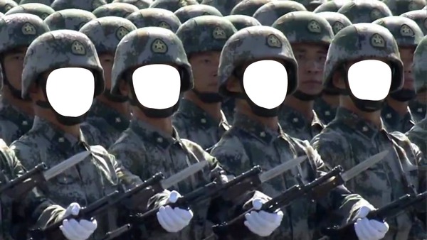chinese army Photo frame effect