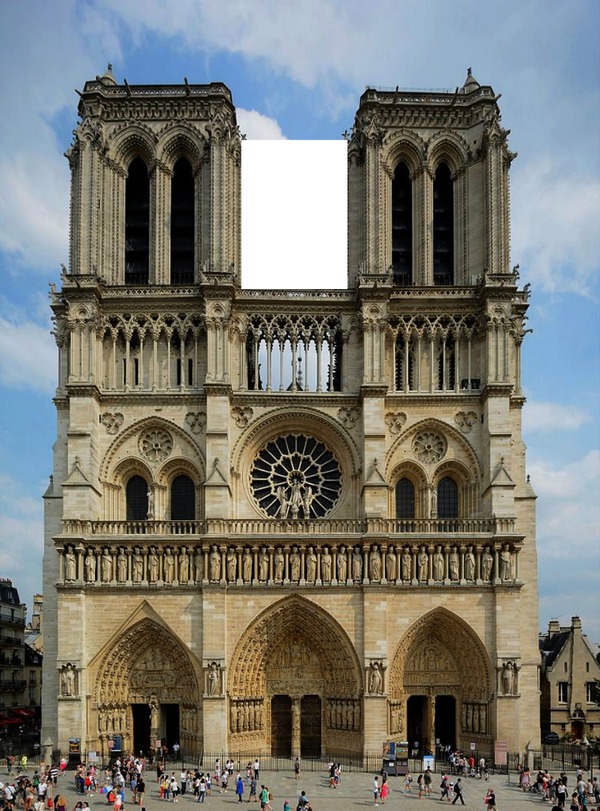 Cathédrale notre Dame de Paris Photo frame effect