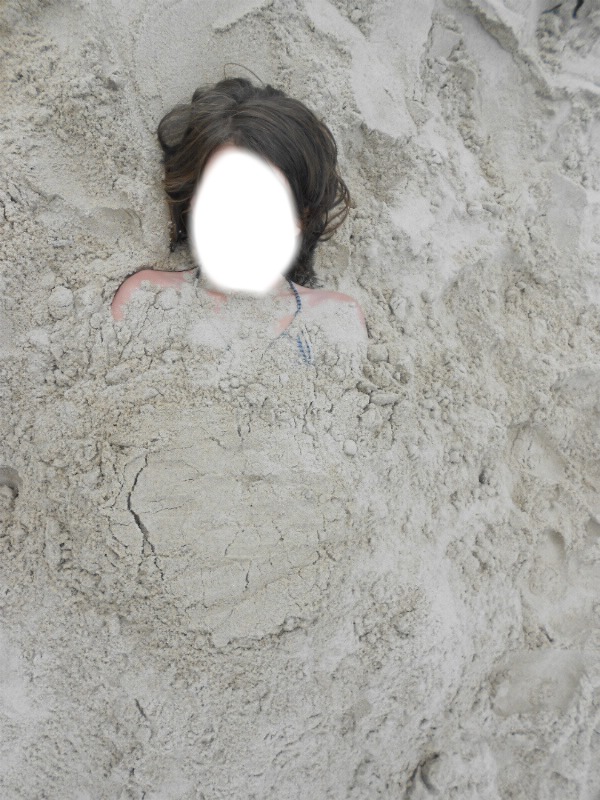 dans le sable Фотомонтажа
