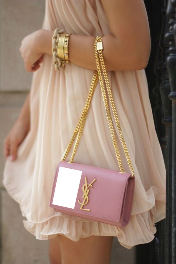 Yves Saint Laurent Pale Pink Bag Fotomontaż