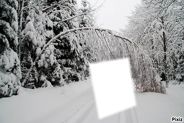 première neige Photomontage