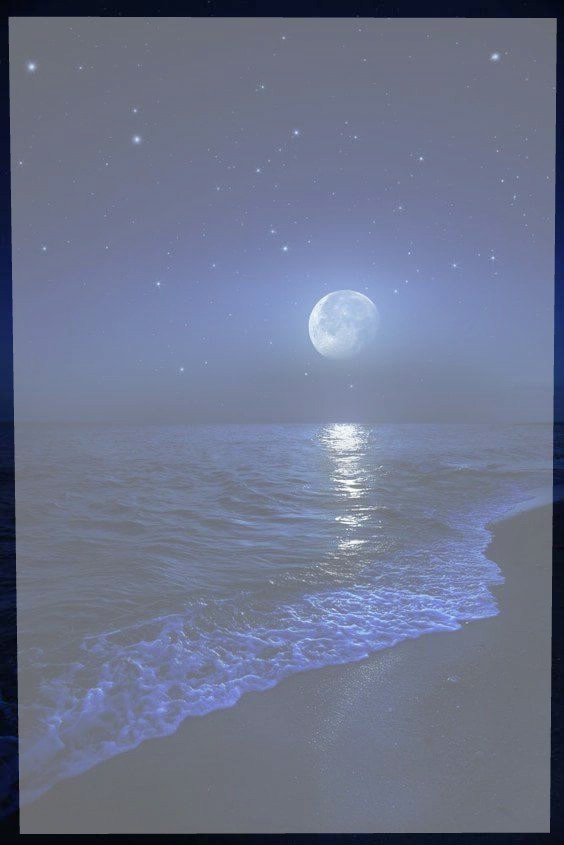 night at the beach Photomontage