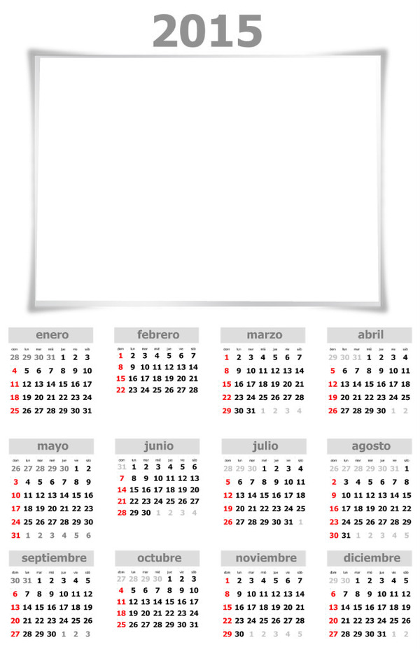 calendario 2015 Fotomontažas