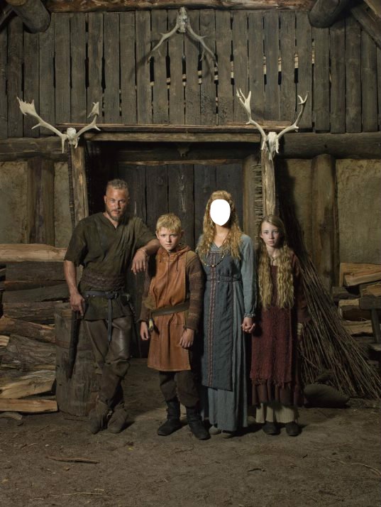vikingos familia Fotomontagem