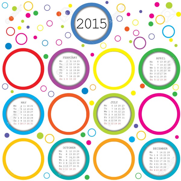 calendrier 2015 Montaje fotografico