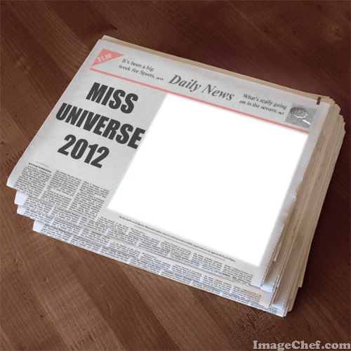 Daily News for Miss Universe 2012 Fotomontage