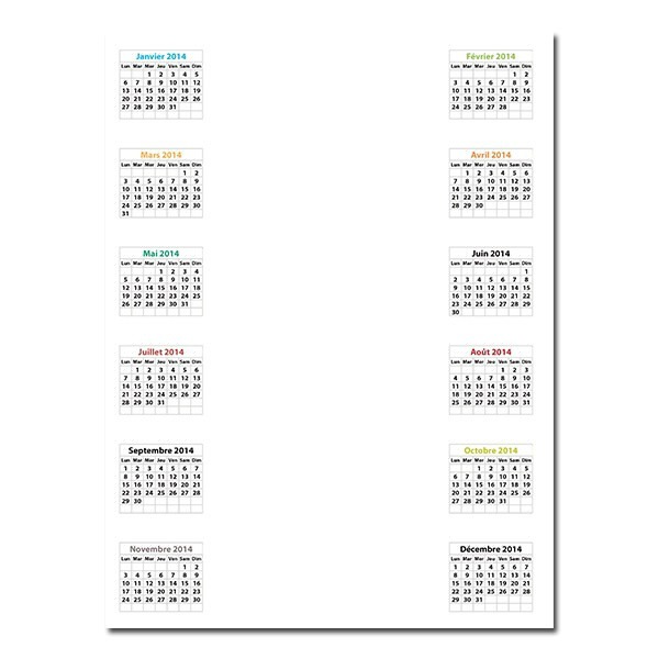 calendrier  2014 Φωτομοντάζ