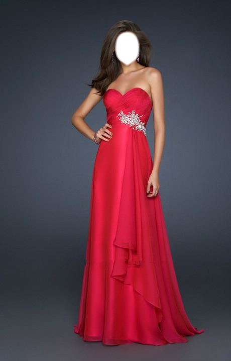 robe rouge Fotomontaż