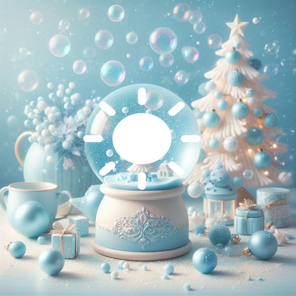 Boule à neige de noel Фотомонтаж