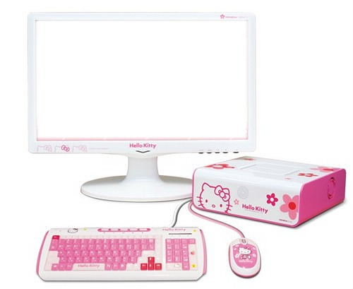 Komputer Hello Kitty Fotomontaż