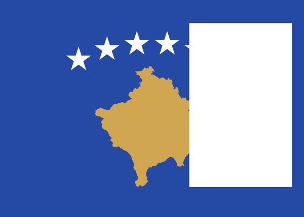 Kosovo flag Фотомонтаж